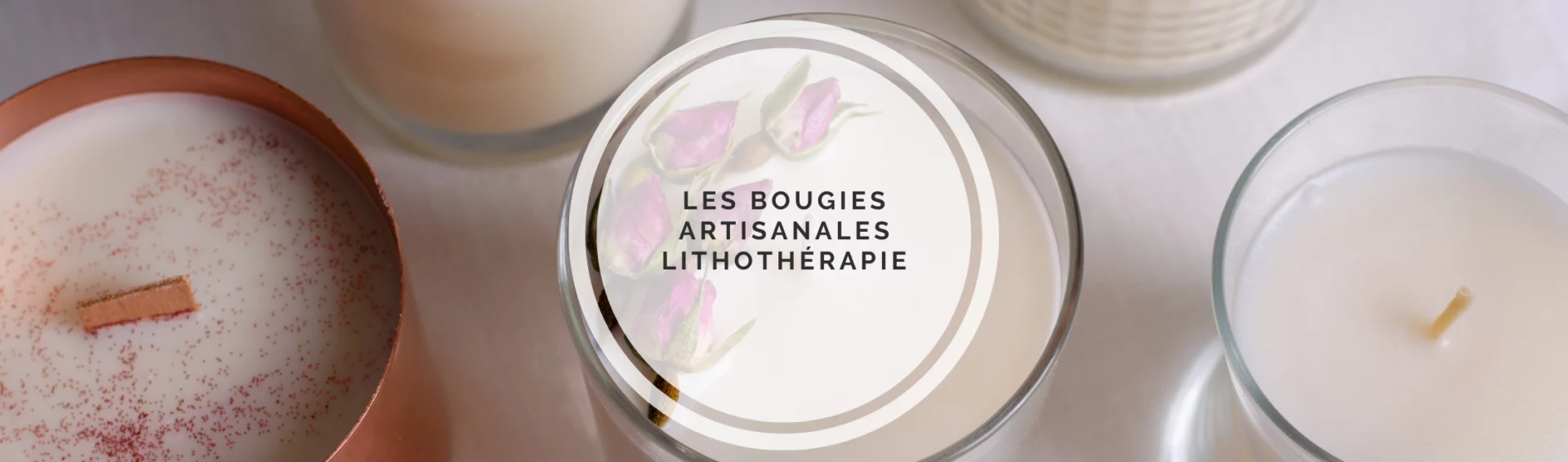 bougie artisanale lithothérapie